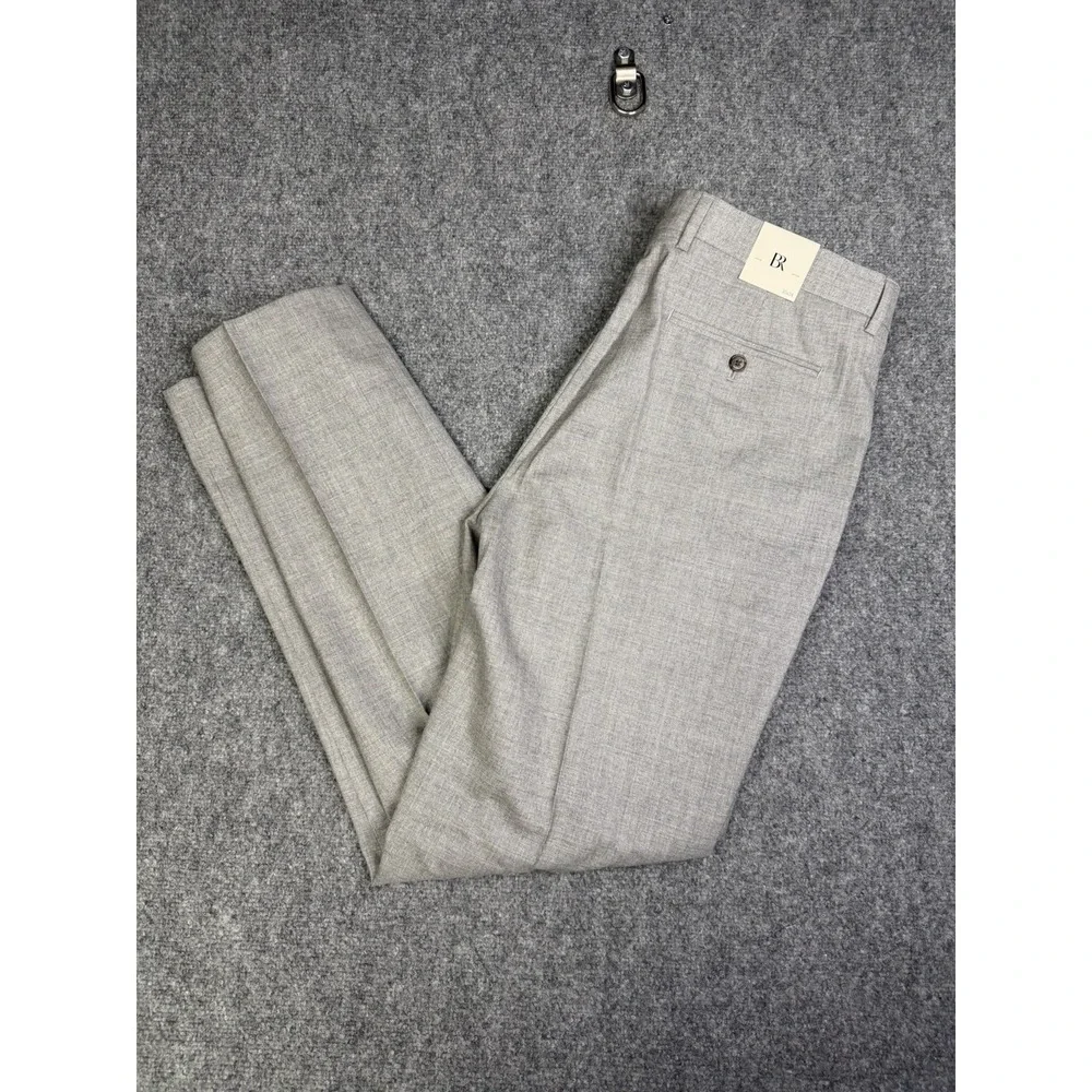 Men's Banana Republic Tailored Slim For Dress Pants Size 35x34 New Italian Wool